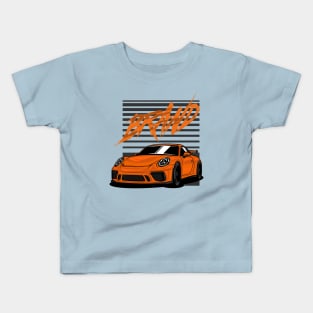 Orange Lovely GT4 Power of Germany car Kids T-Shirt